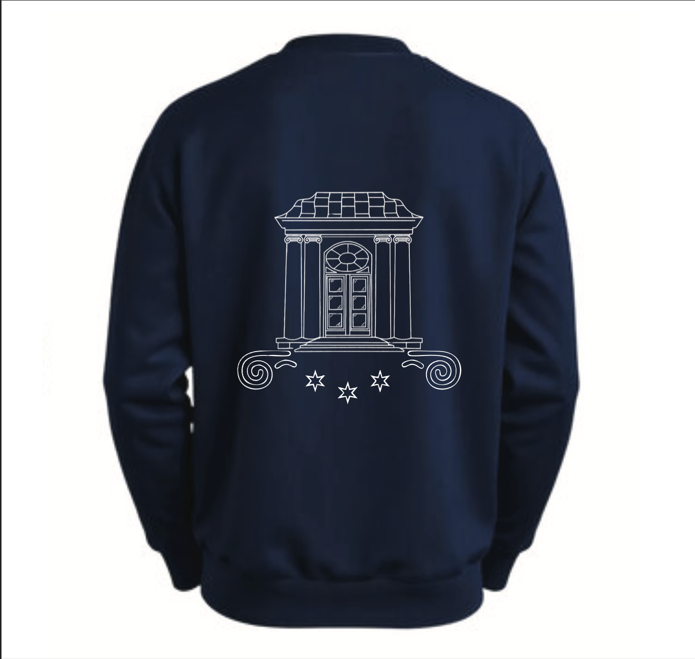 HOODIE BREZ KAPUCE - BLUE