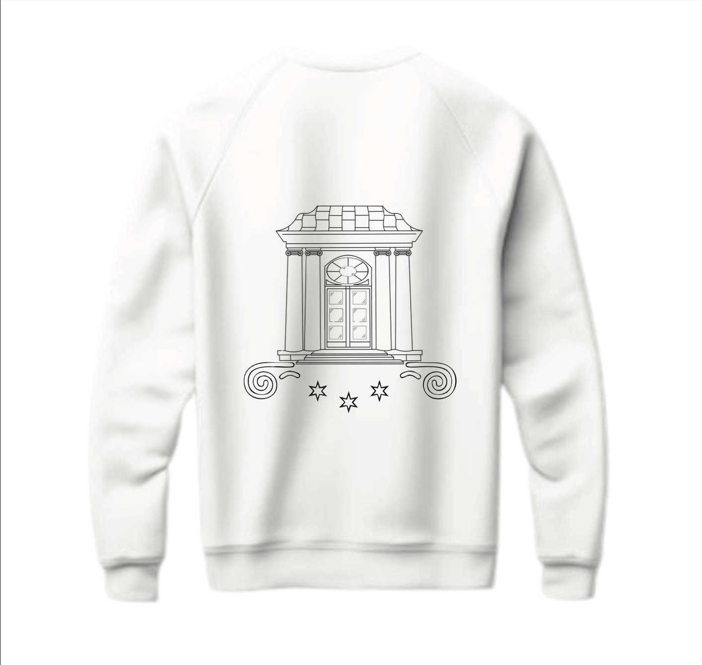 HOODIE BREZ KAPUCE - WHITE